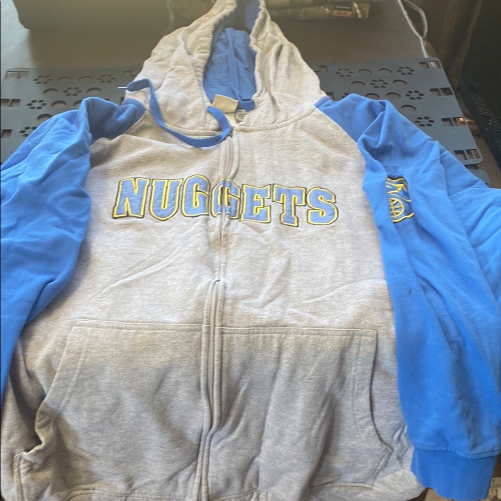 NBA Denver Nuggets Blue and Gray Jacket with Team Branding